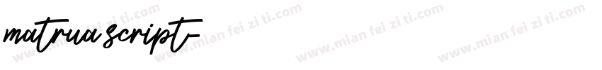 matrua script字体转换